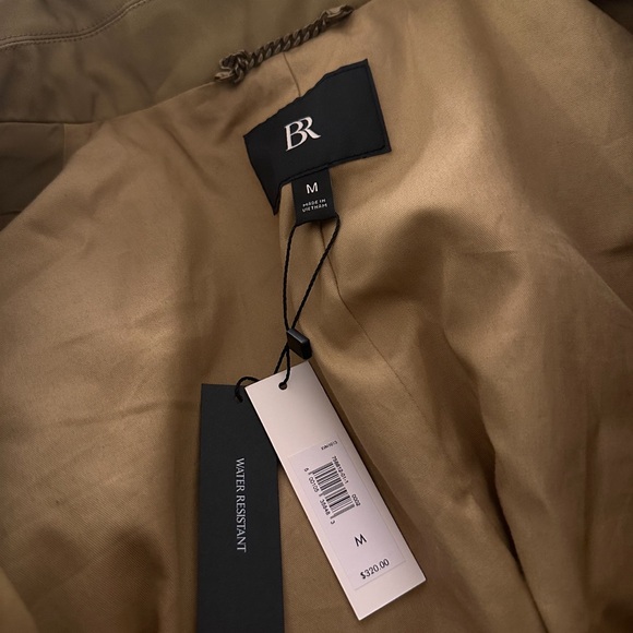 NWT BANANA REPUBLIC RIO BONDED TRENCH COAT SIZE M - Picture 2 of 7